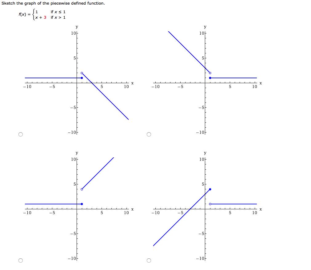 Solved Sketch The Graph Of The Piecewise Defined Function