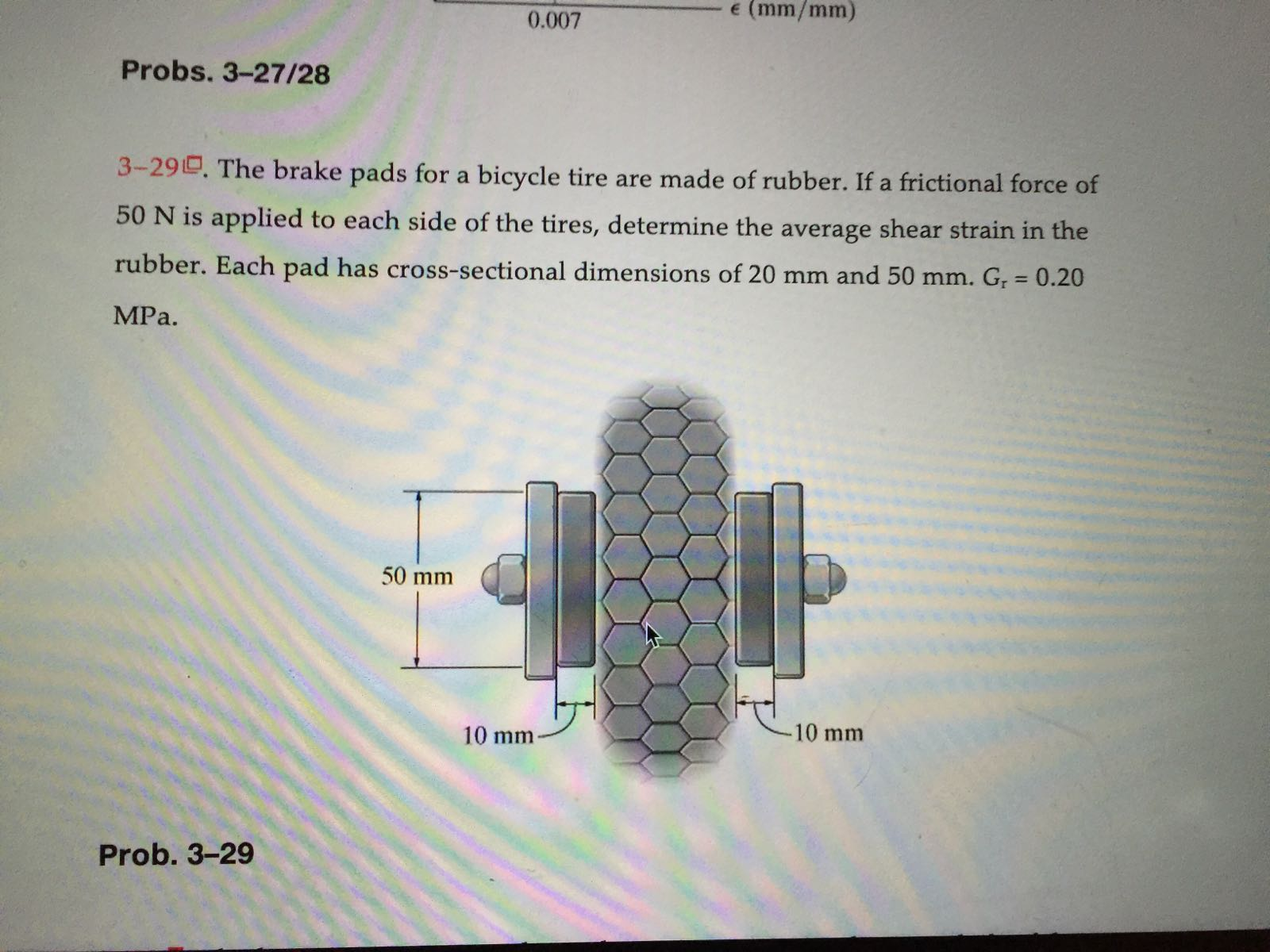 Solved The Brake Pads For A Bicycle Tire Are Made Of Rubb