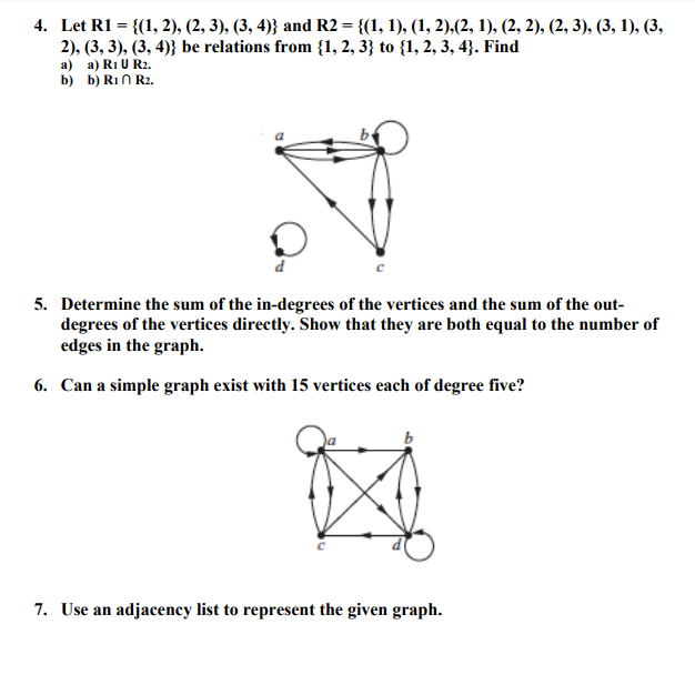 Solved 4 Let R1 2 2 3 3 4 J And R2 1 1 2 2 Chegg Com