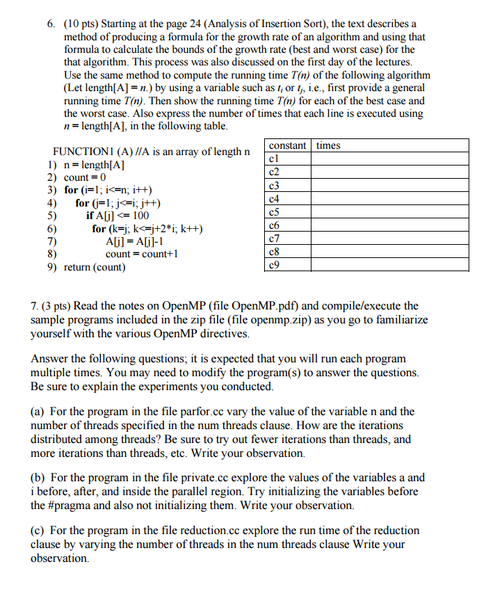 For Each Of The Following Pairs Of Functions F N Chegg Com