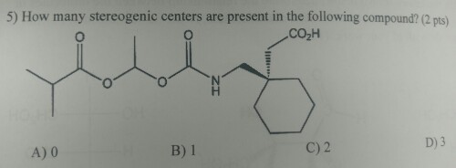 How many stereogenic centers are present in the fo