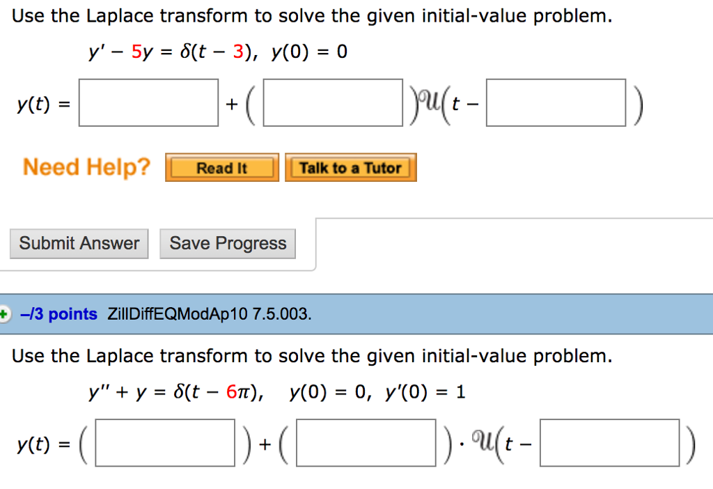 Solved Use The Laplace Transform To Solve The Given Init Chegg Com