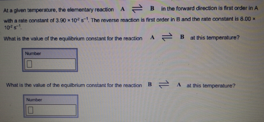 Solved At A Given Temperature, The Elementary Reaction A
