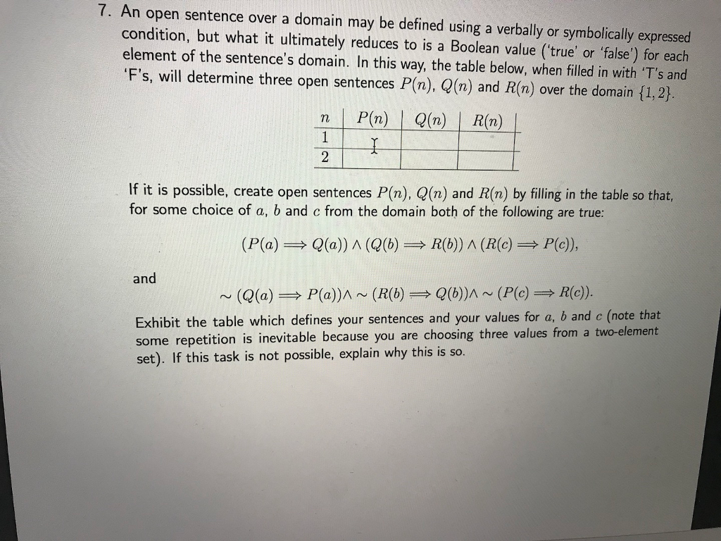 An 7. Over Be U May Sentence ... A Open Defined Domain