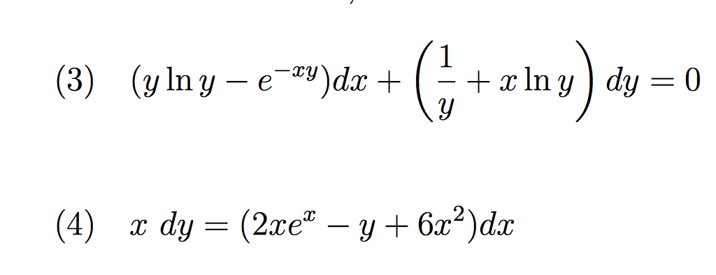 Determine Whether The Given Equation Is Exact If Chegg Com