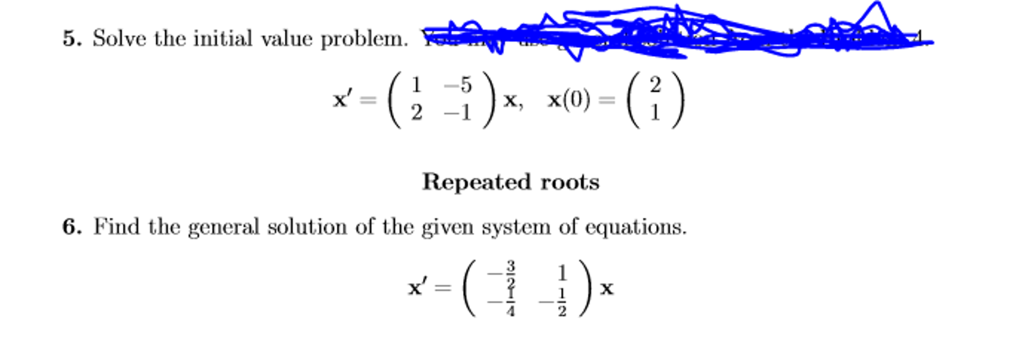 Solved Solve The Initial Value Problem X 1 5 2 1 X Chegg Com