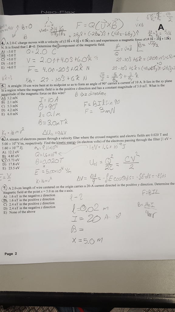 Solved A 2 0 C Charge Moves With A Velocity Of 2 0i 4 0j Chegg Com