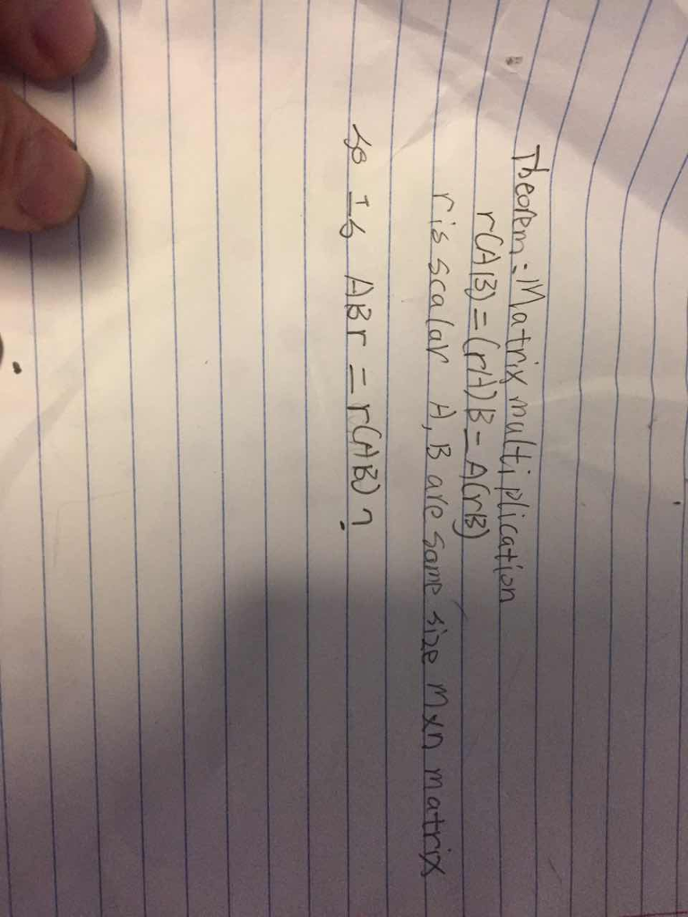 Is B (rA) \u003d Solved: A(rB) Matrix \u003d R(AB) R ... Multiplication Matrix B \u003d \u003d R R(AB) (rA) Solved: ... Is Multiplication A(rB)