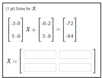 Solved Solve For X 3 8 5 9 X 6 2 3 9 7 2