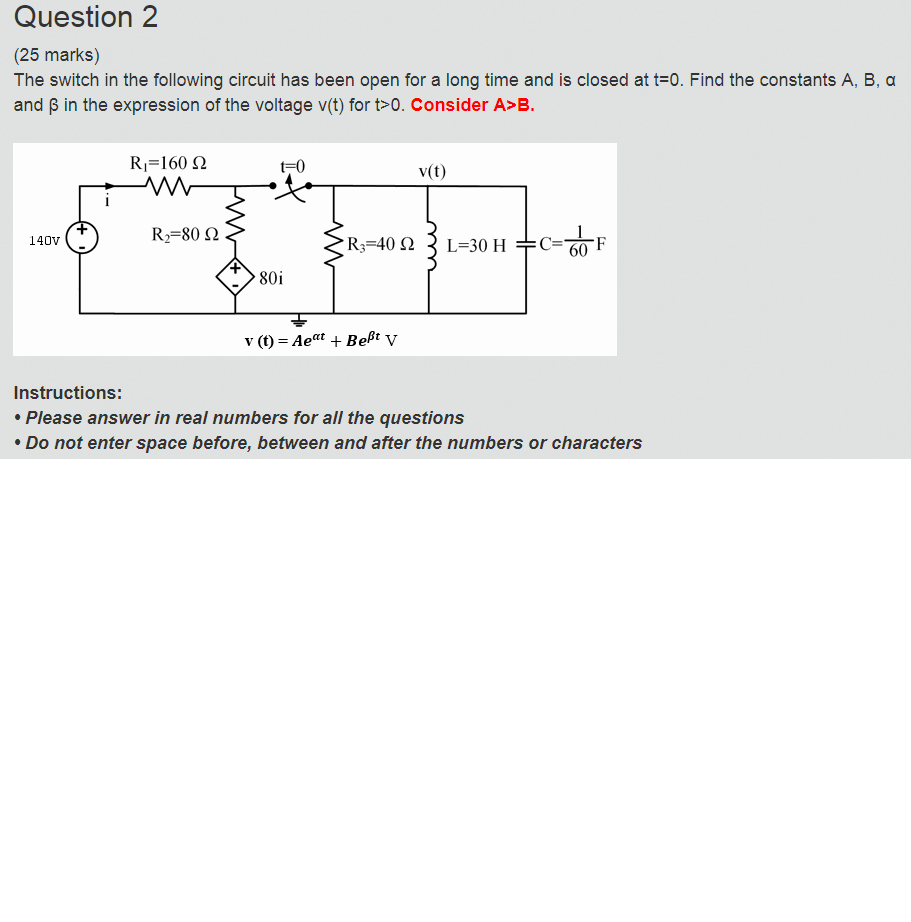 Solved Question2 25 Marks The Switch In The Following C Chegg Com