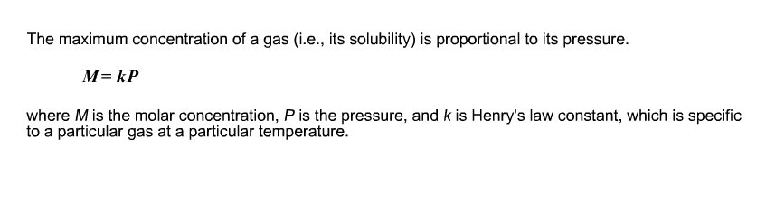 Solved At 298 K, The Henry's Law Constant For Oxygen Is 0