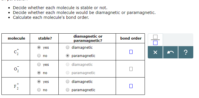 Solved . Decide Whether Each Molecule Is Stable Or Not