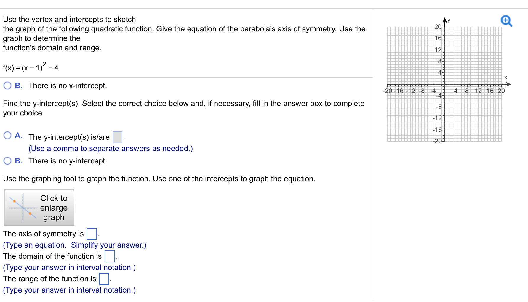 Solved Use The Vertex And Intercepts To Sketch The Graph