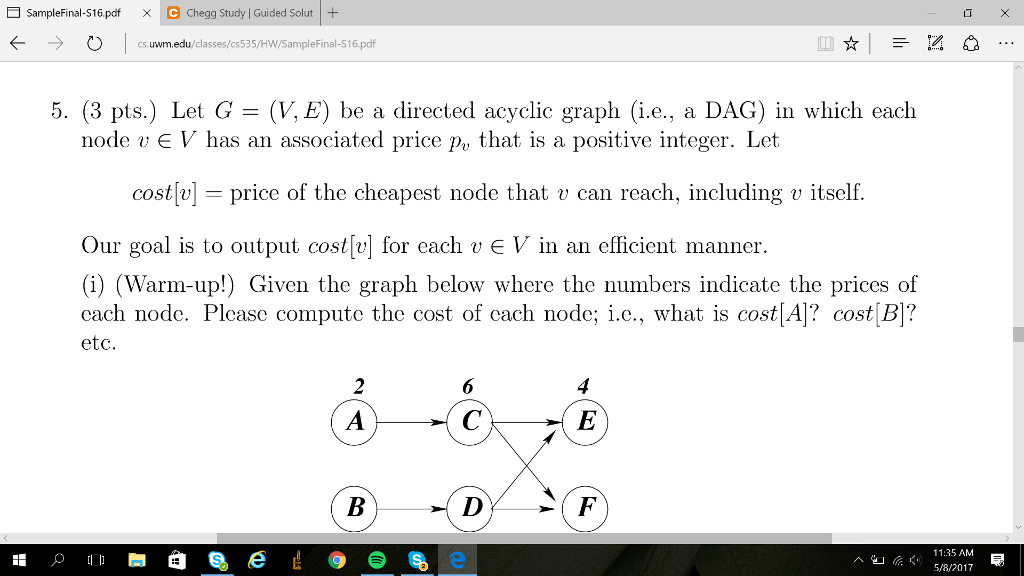 Solved Ed Sample Final S16 Pdf X C Chegg Study L Guided S Chegg Com