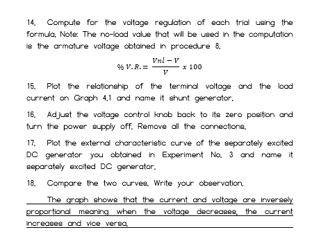 Conclusion Dc Generator Experiment