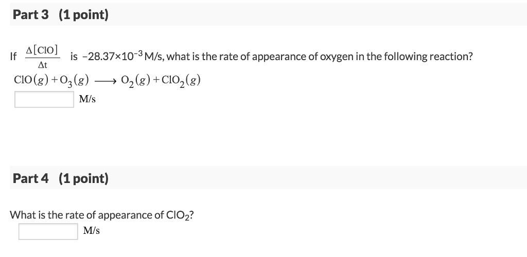 Solved Chlorine Monoxide (ClO) Plays A Major Role In The
