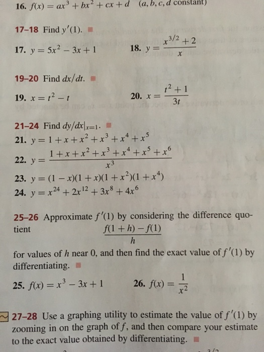 Solved F X Ax 3 Bx 2 Cx D A B C D Constant Chegg Com