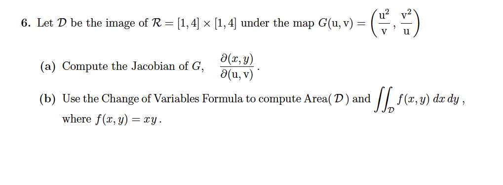 Solved Let D Be The Image Of R 1 4 Times 1 4 Unde Chegg Com