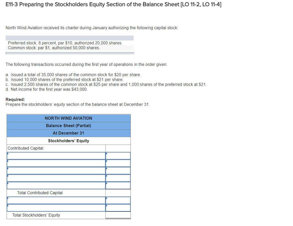 prepare the stockholders equity section of the balance sheet at december 31 2017
