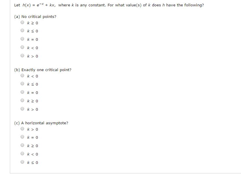 Solved Let H X E X Kx Where K Is Any Constant For Chegg Com