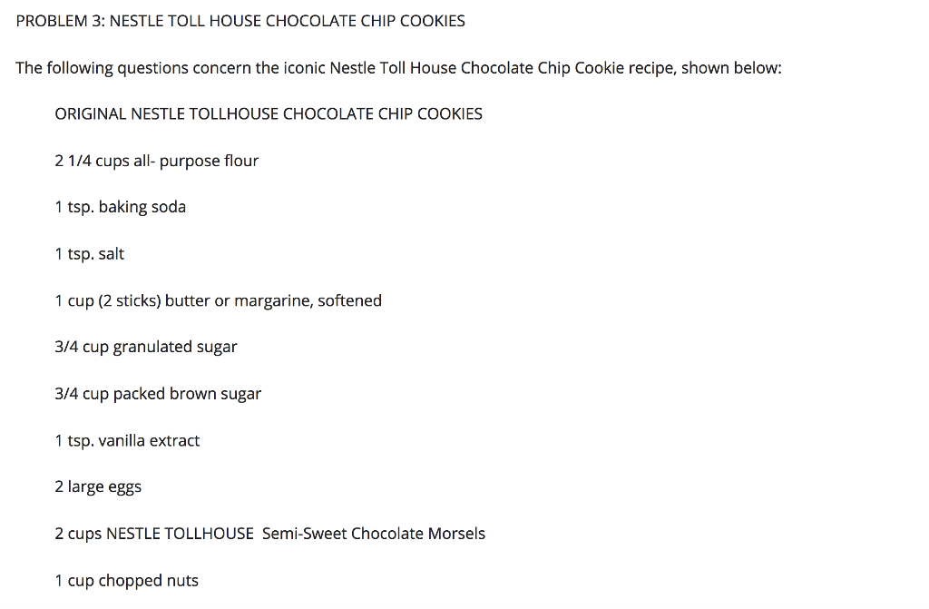 Original NESTLÉ® TOLL HOUSE® Chocolate Chip Cookie Recipe