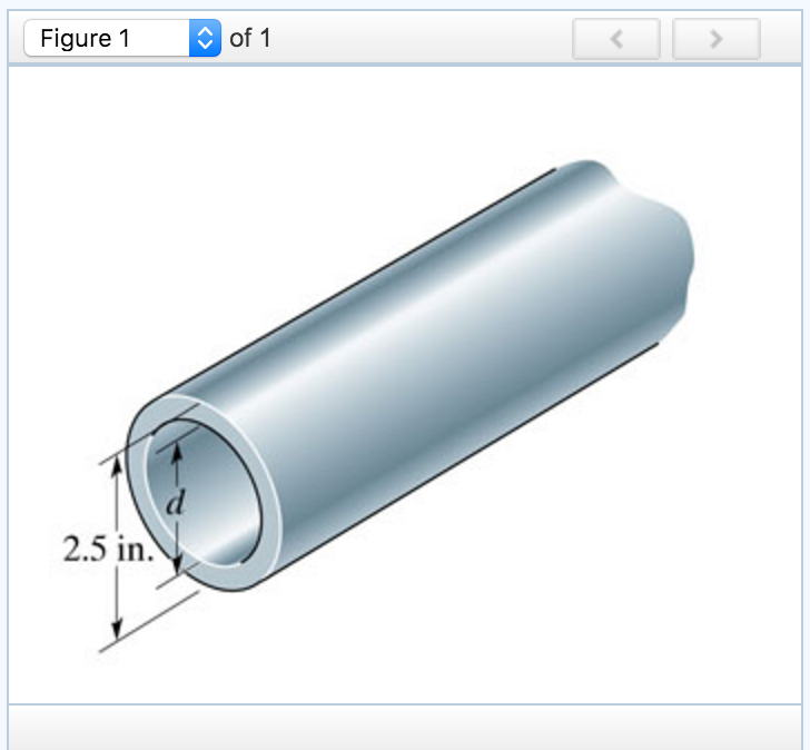 Solved A steel tube having an outer diameter of 2.5 in. is