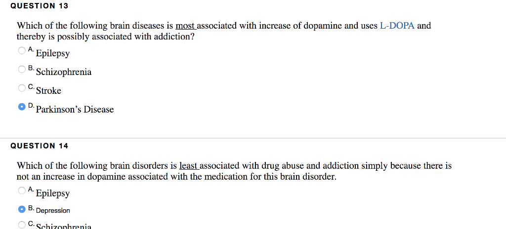 Solved Question 13 Which Of The Following Brain Diseases Chegg Com