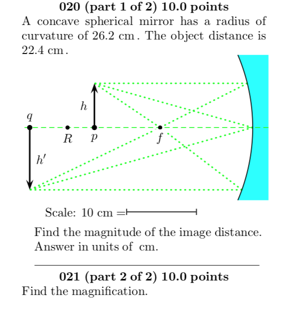 020 Part 1 Of 2 10 0 Points A Concave Spherical Chegg 