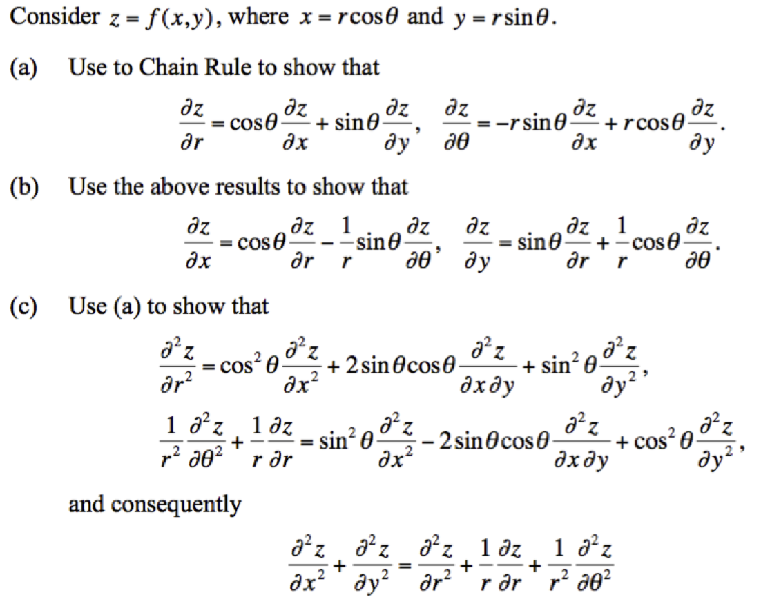 Solved Consider Z F X Y Where X R Cos Theta And Y Chegg Com