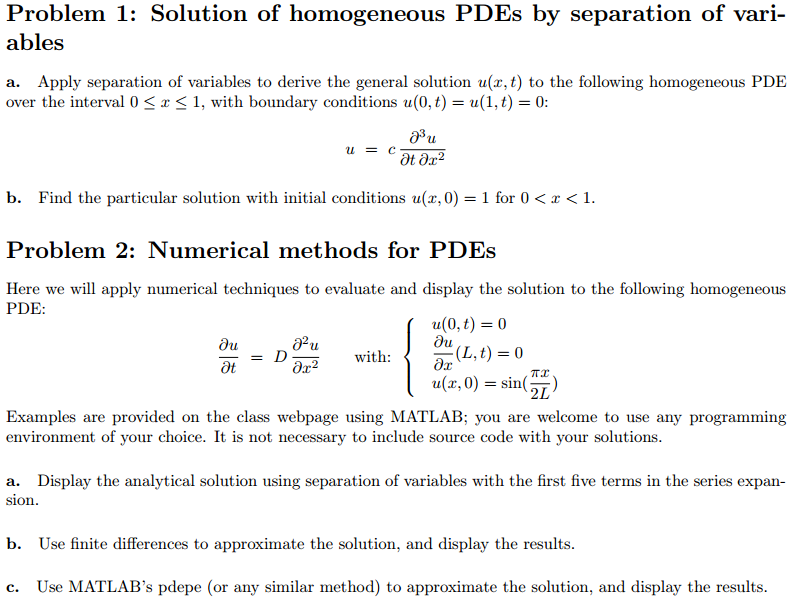 partial differential equations examples