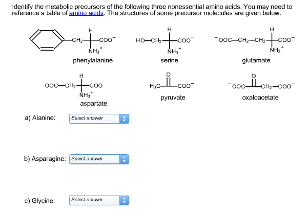 Solved Identify The Metabolic Precursors Of The Following Chegg Com