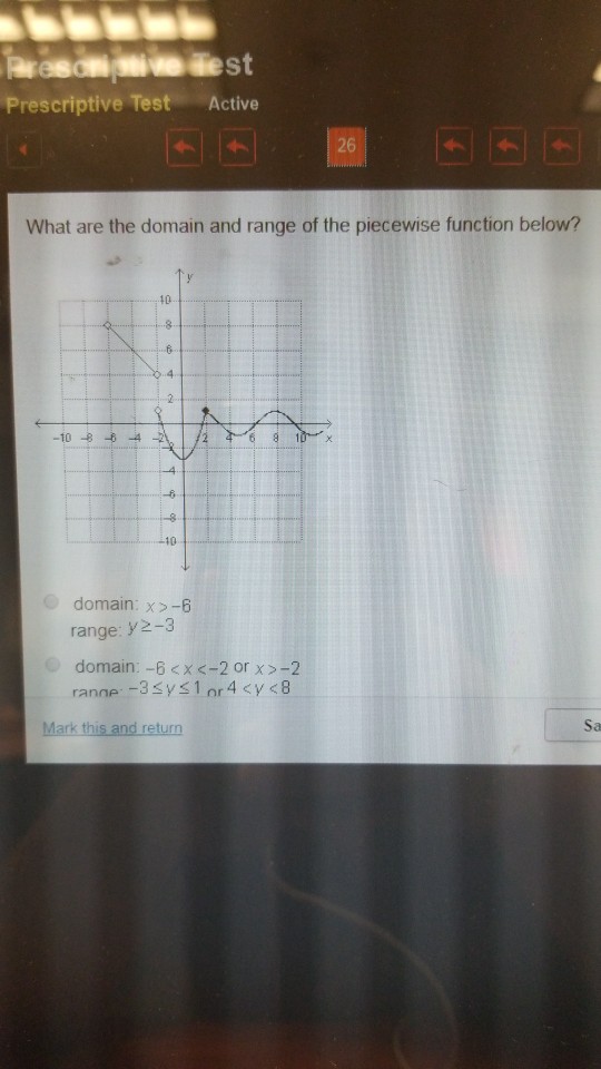 Solved Prescriptive Test Active 26 What are the domain and | Chegg.com