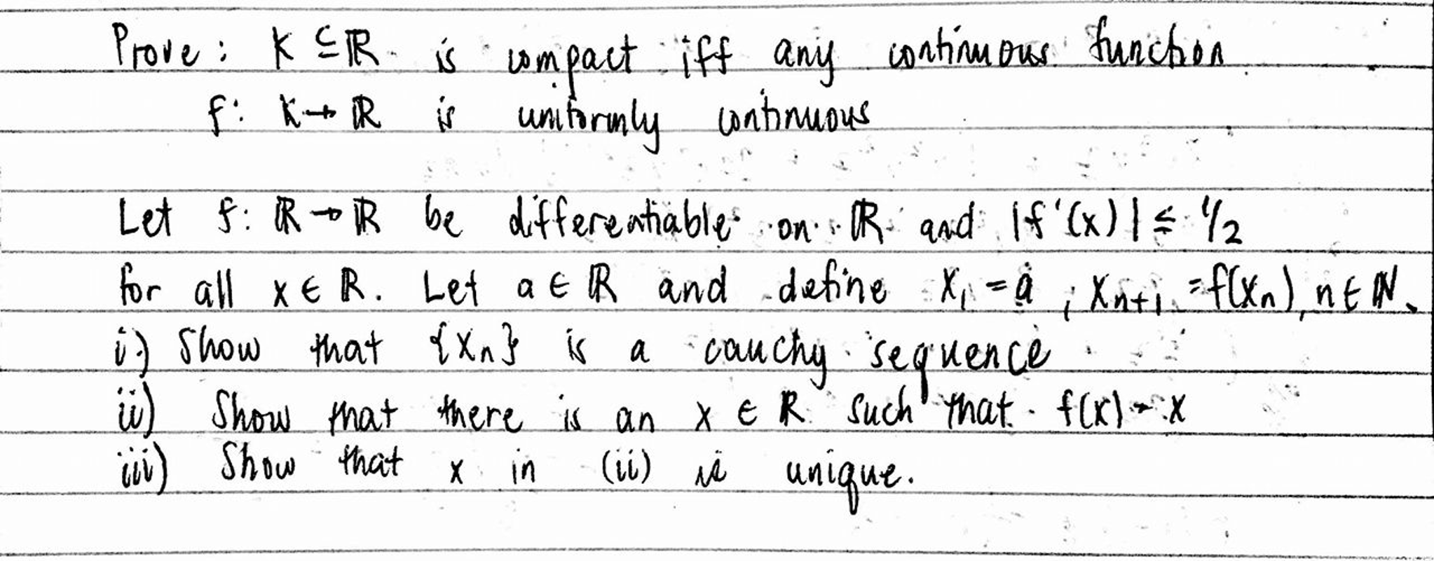 Solved Prove K Ir Is Compact Iff Any Continuous Function Chegg Com