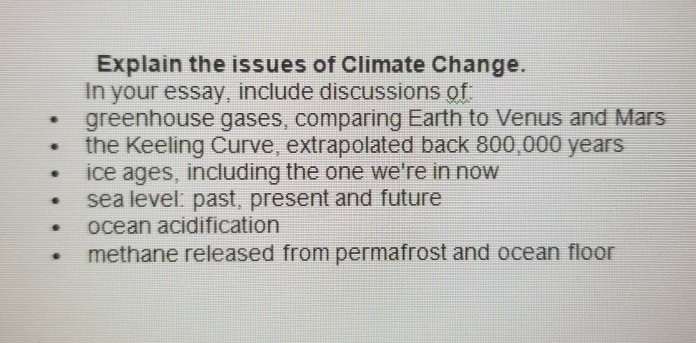 climate change essay