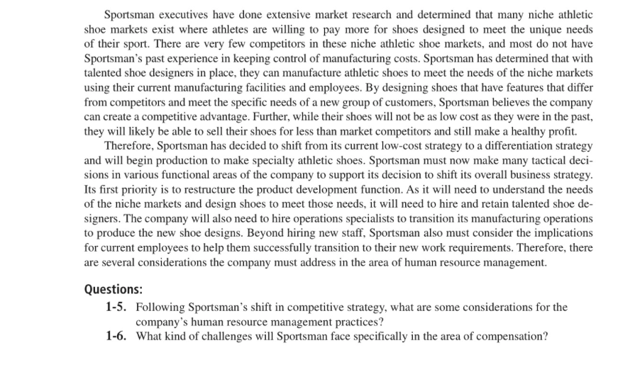 Competitive strategy at sportsman shoes case study 06 picture