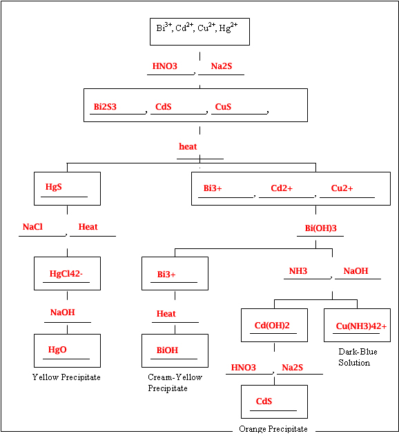 Flow Chart For Qualitative Analysis Of Cations