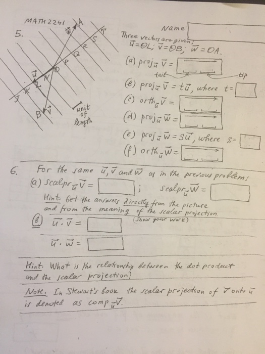 Solved Three Vectors Are Given U Theta L V Ob W Chegg Com