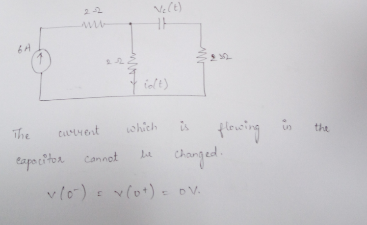 Answered! The current source in the network in (a) is defined in the circuit below (b). The initial voltage across the capacitor... 2