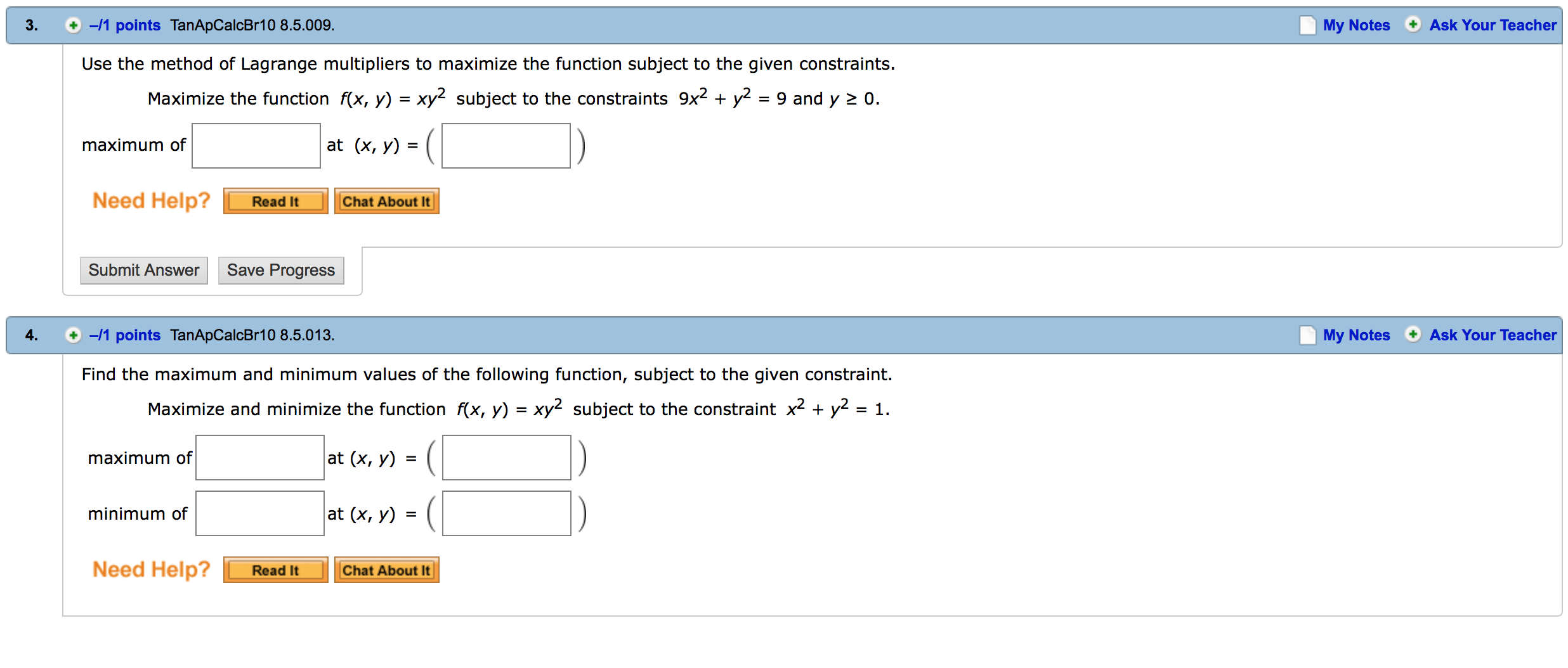 Solved Use The Method Of Lagrange Multipliers To Maximize Chegg Com