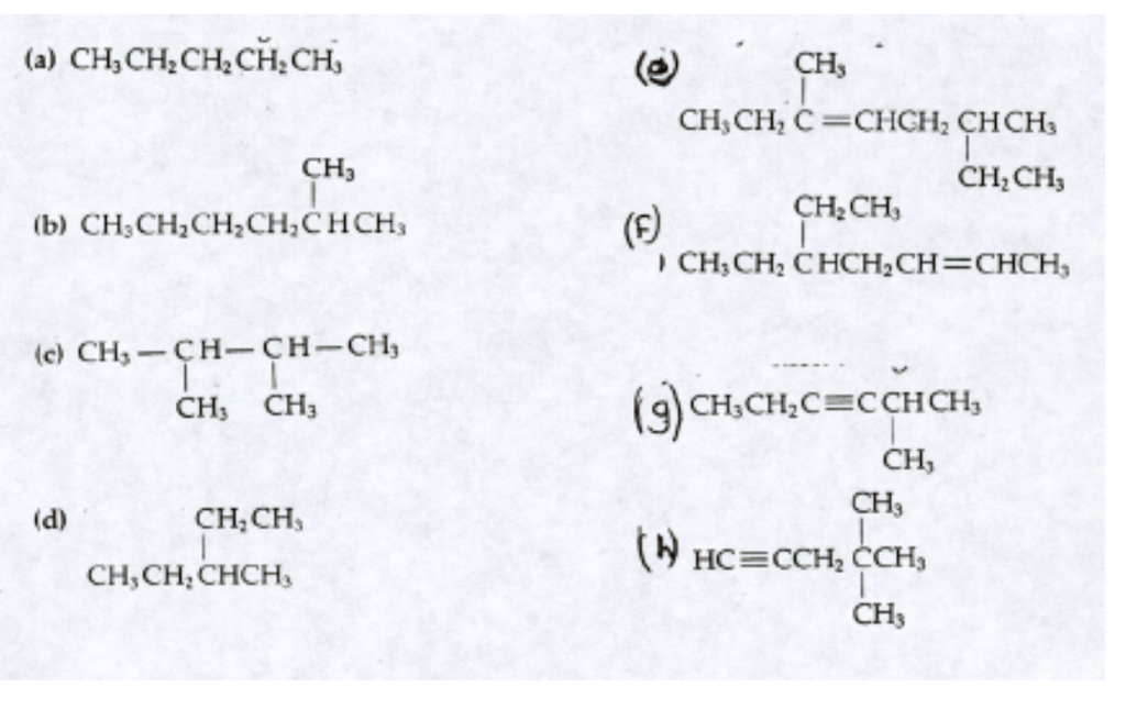 B ch c. Ch c Ch Ch ch2 ch3. Ch2 - ch3 a) ch3 - c = c - Ch - Ch - ch2 - Ch, ch2-ch3. H3c—Ch=Ch—ch2—Ch=ch2. Г) h3c-Ch-Ch=ch2 ch3.