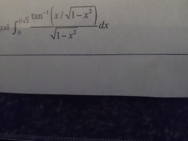 Solved Integrate Tan Inverse X Square Root 1 X 2 Squ Chegg Com