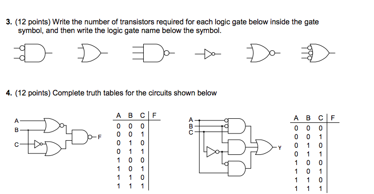 logic gates transistors