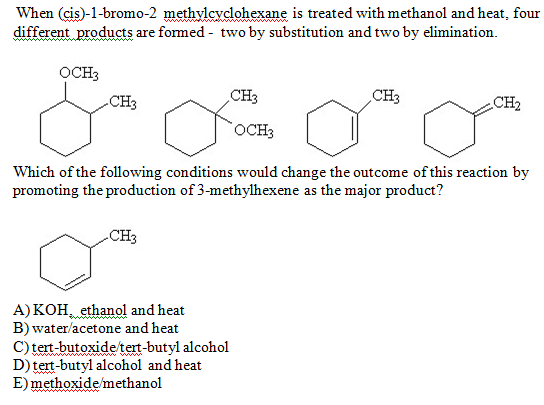 Solved When Cis 1 Bromo 2 Methylcyclohexane Is Treated Chegg Com