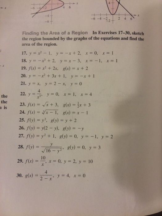 Solved Help Me On 29 With The Graphing And Area And Sho Chegg Com