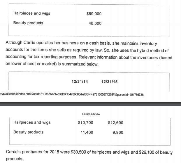Please Complete The Tax Return For Carrie With The