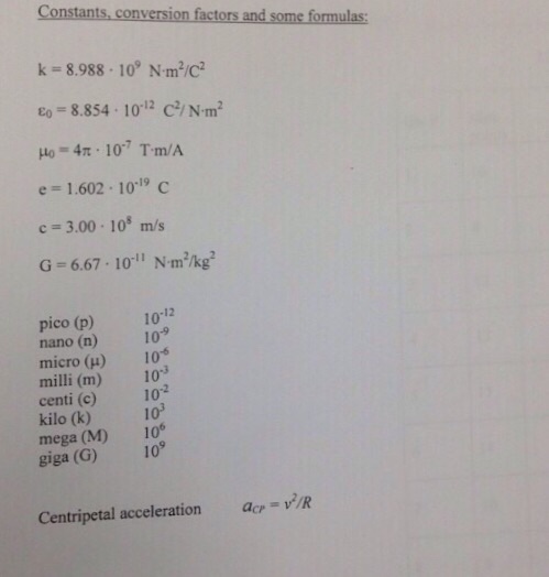 Solved Constants Conversion Factors And Some Formula K Chegg Com