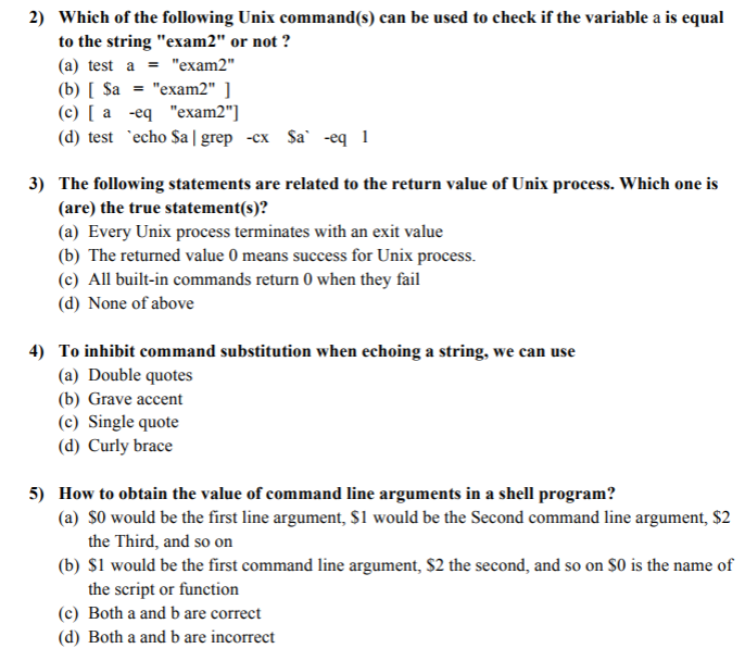 Following command. Test Exam разница в значении.