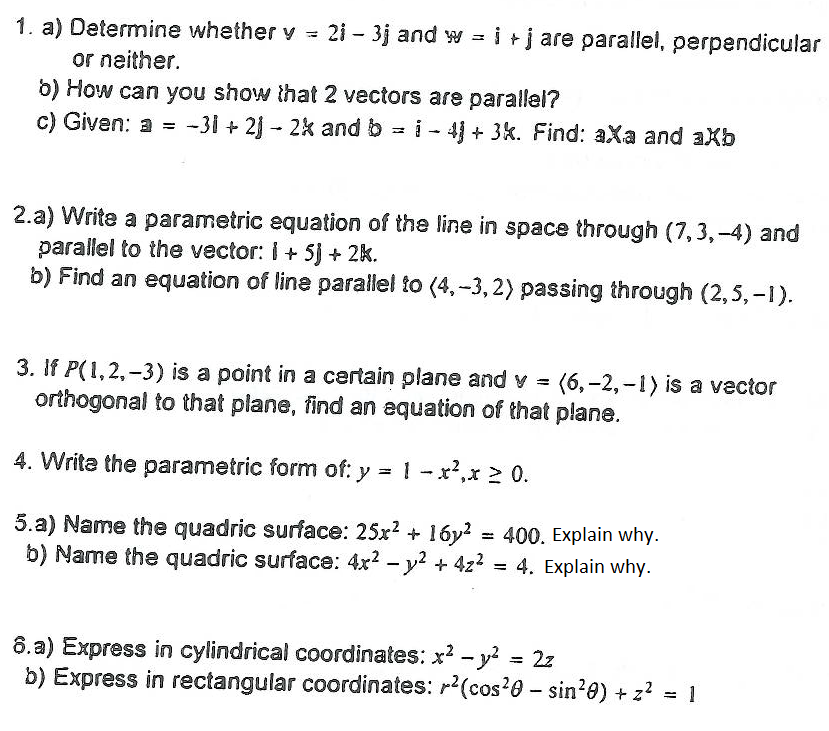 1 A Determine Whether Y 2i 3j And W J Are Chegg Com