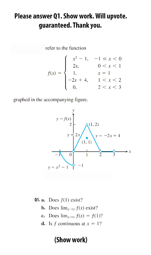 Solved Refer To The Function F X X 2 1 1 Lessthan Chegg Com