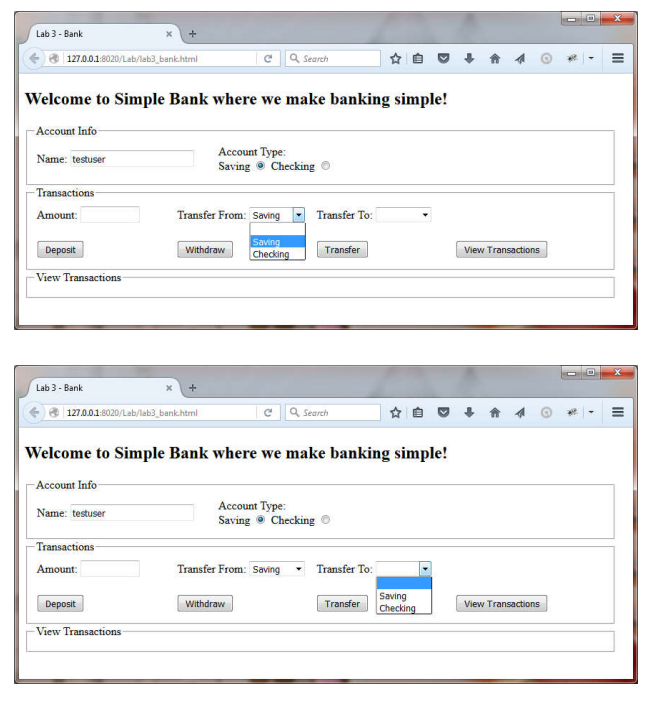 create a banking program with html and javascript Your supervisor has asked